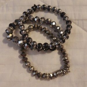 Silver 3pc bracelet set